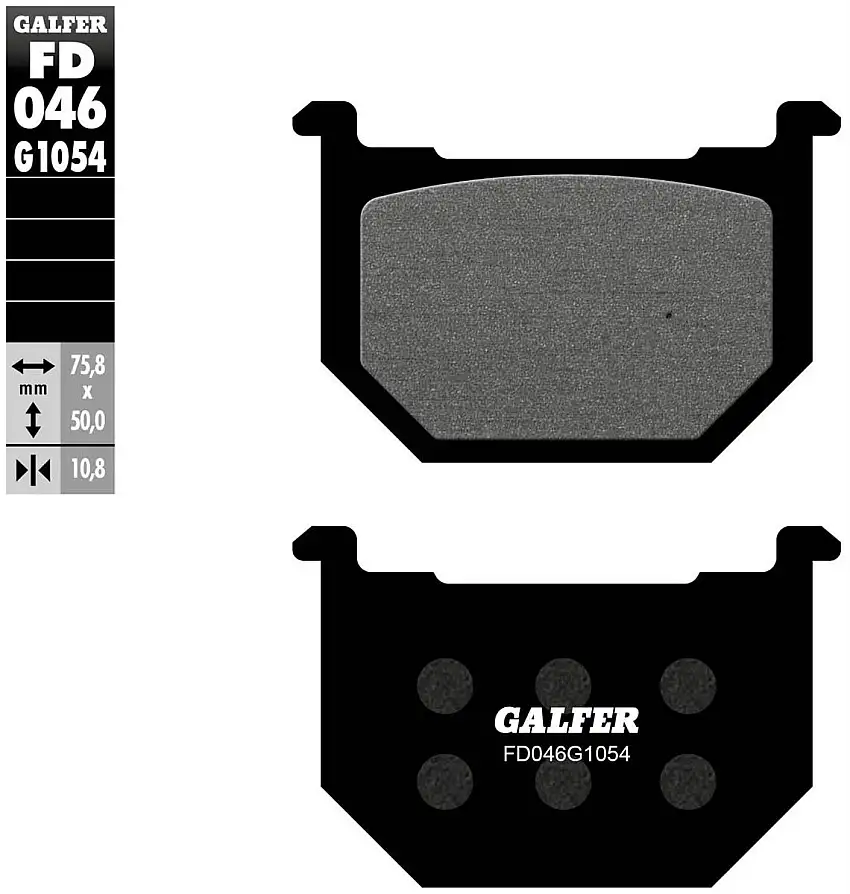 Pastiglie freno anteriori Galfer per suzuki gn 250 1993 - Mescola G1054 semimetallica FD046G1054