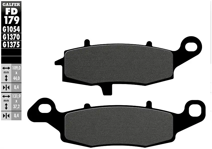 Pastiglie freno anteriori Galfer per Suzuki GS 500 F 2006 - Mescola G1054 semimetallica FD179G1054