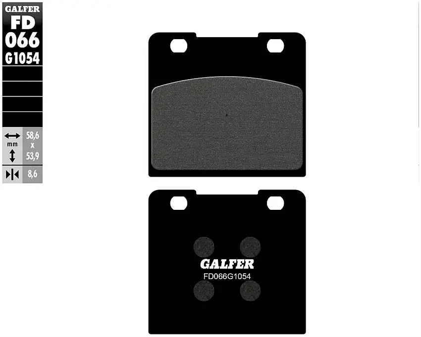 Pastiglie freno anteriori Galfer per suzuki gsx 750 ef 1987 - Mescola G1054 semimetallica FD066G1054