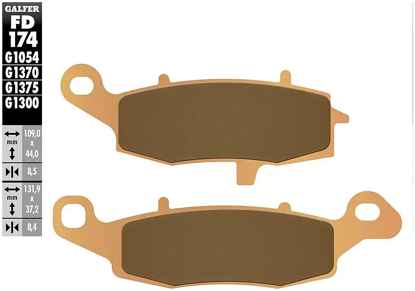 Pastiglie freno anteriori Galfer per Suzuki GSX 750 F 98-03 - Mescola G1370 sinterizzata strada FD174G1370