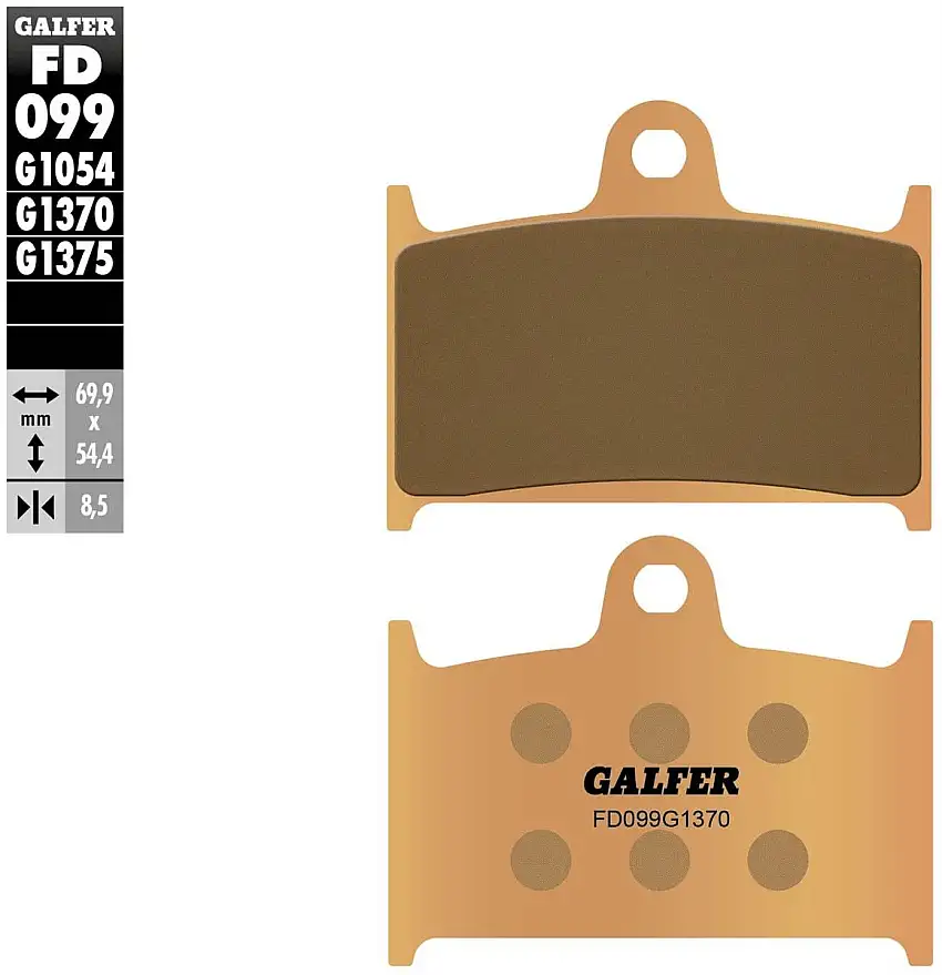 Pastiglie freno anteriori Galfer per Suzuki GSX-R 600 92-96 - Mescola G1370 sinterizzata strada FD099G1370