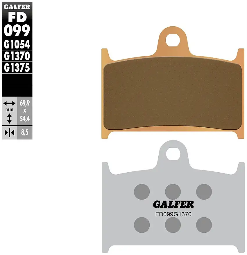 Pastiglie freno anteriori Galfer per Suzuki GSX-R 600 92-96 - Mescola G1375 sinterizzata sport FD099G1375