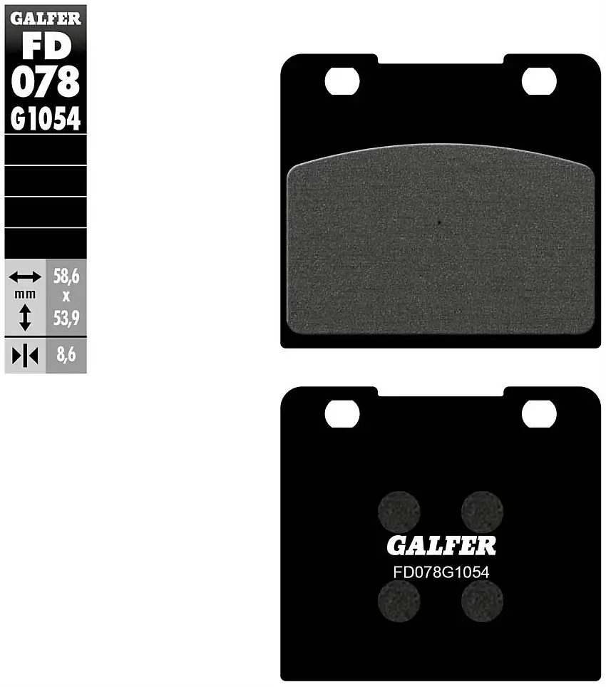 Pastiglie freno anteriori Galfer per Suzuki GSX-R 750 85-87 - Mescola G1054 semimetallica FD078G1054