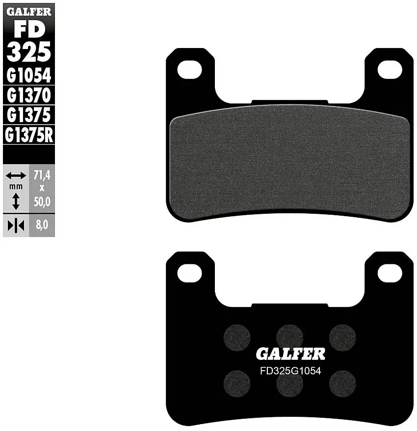 Pastiglie freno anteriori Galfer per Suzuki Intruder 1800 06-07 - Mescola G1054 semimetallica FD325G1054