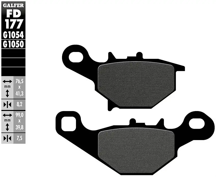 Pastiglie freno anteriori Galfer per Suzuki RM 80 96-01 - Mescola G1054 semimetallica FD177G1054