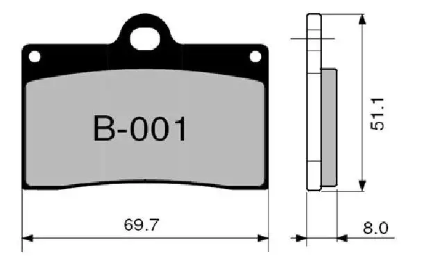Pastiglie freno anteriori ZCOO per Aprilia RS 250 95-97 - Mescola EX-C sinterizzata ceramica Pista B001 per dischi a margherita