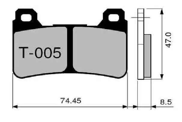 Pastiglie freno anteriori ZCOO per Honda CB 1000 R 08-17 - Mescola EX-C sinterizzata ceramica Pista T005 per dischi a margherita