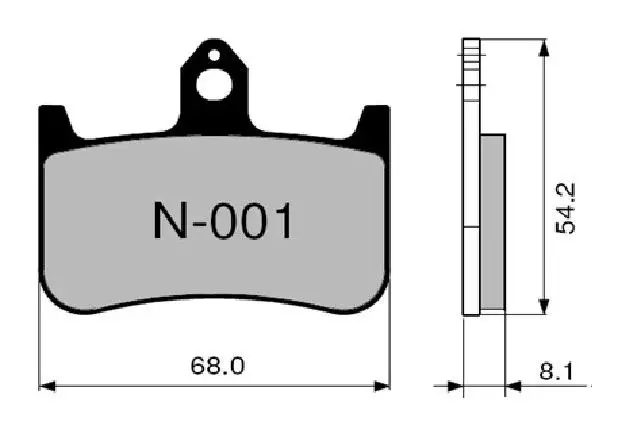 Pastiglie freno anteriori ZCOO per Honda Hornet 900 02-06 - Mescola EX-C sinterizzata ceramica Pista N001 per dischi a margherita