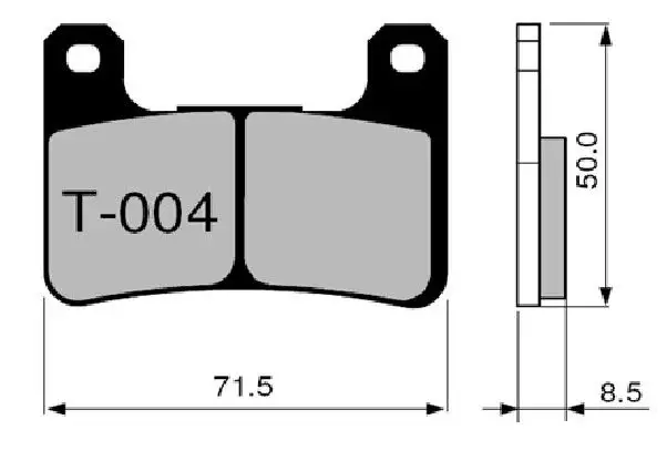 Pastiglie freno anteriori ZCOO per Kawasaki Z 1000 10-17 - Mescola EX sinterizzata ceramica Pista T004