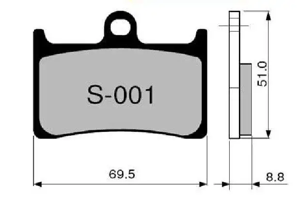 Pastiglie freno anteriori ZCOO per Yamaha FJR 1300 01-05 - Mescola EX-C sinterizzata ceramica Pista S001 per dischi a margherita