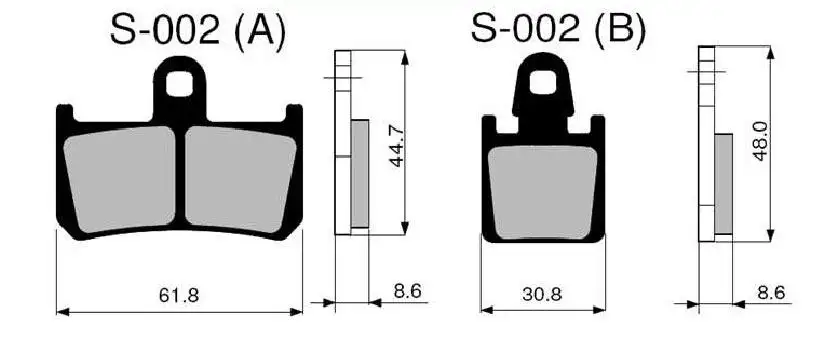 Pastiglie freno anteriori ZCOO per Yamaha MT-01 07-11 - Mescola EX-C sinterizzata ceramica Pista S002 per dischi a margherita