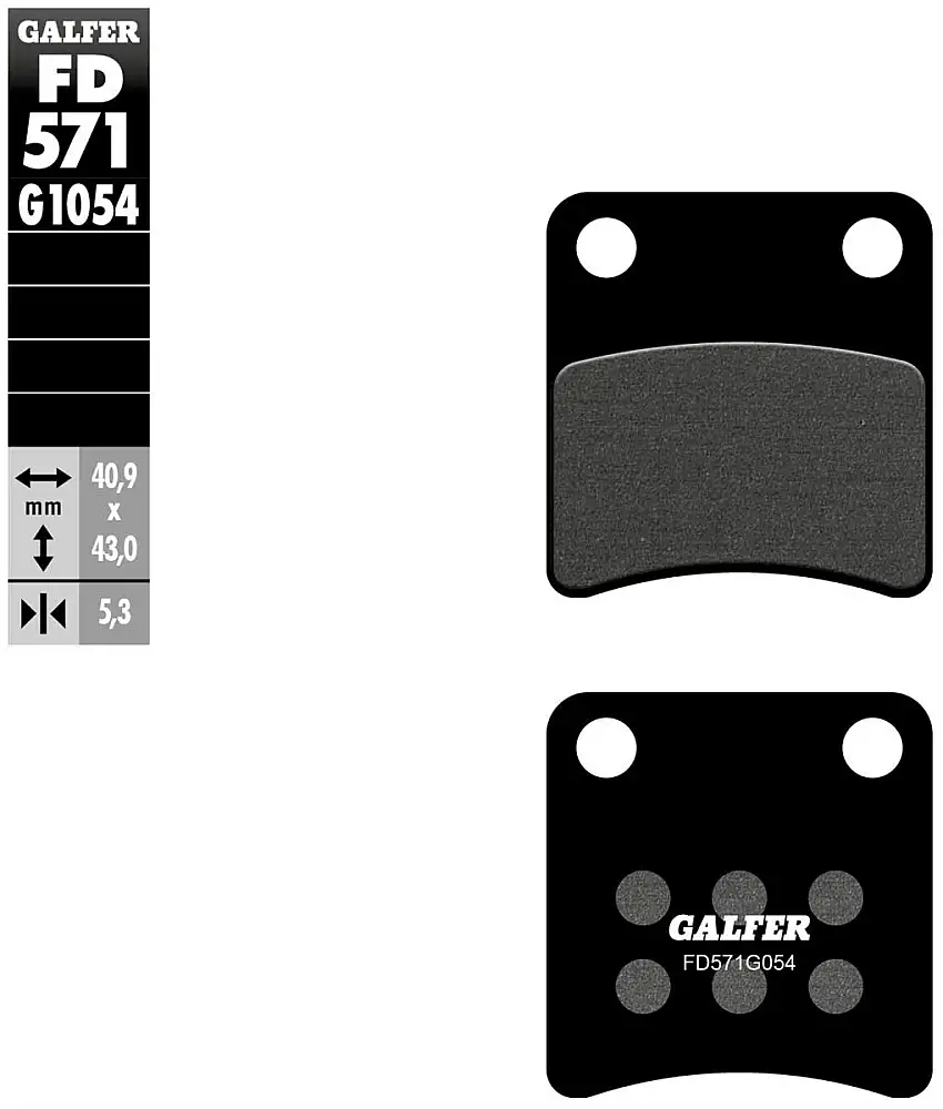 Pastiglie freno stazionamento Galfer per Honda NC 750 S ABS 14-20 - Mescola G1054 semimetallica FD571G1054