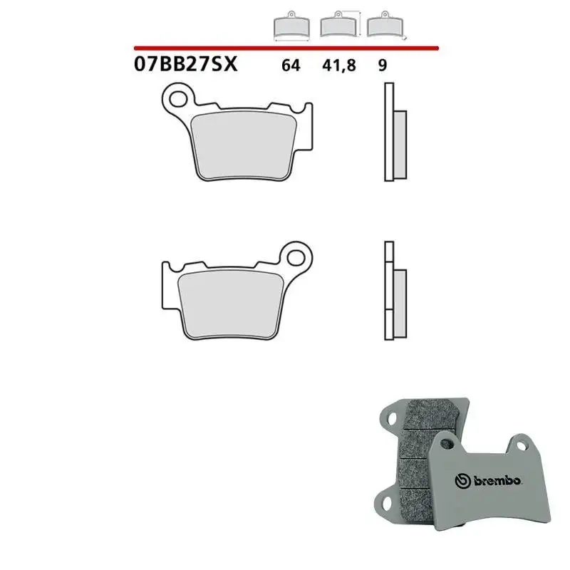 Pastiglie freno posteriori Brembo per KTM 450 SX-F 03-23 - Mescola SX sinterizzata 07BB27SX