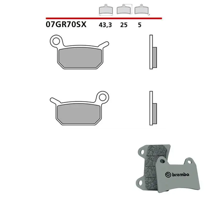 Pastiglie freno posteriori Brembo per KTM 50 SX 06-23 - Mescola SX sinterizzata 07GR70SX
