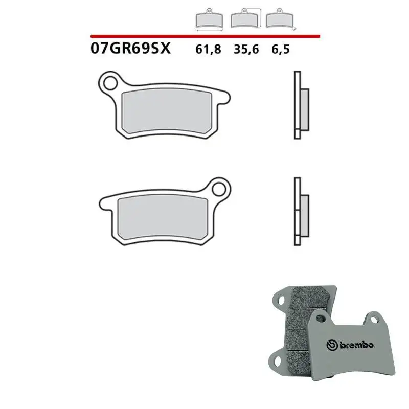 Pastiglie freno posteriori Brembo per KTM 85 SX Ruote Alte 03-10 - Mescola SX sinterizzata 07GR69SX