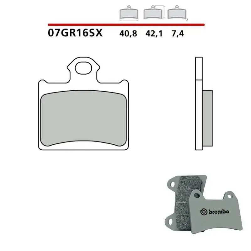 Pastiglie freno posteriori Brembo per ktm freeride e sm 0 2015 - Mescola SX sinterizzata 07GR16SX
