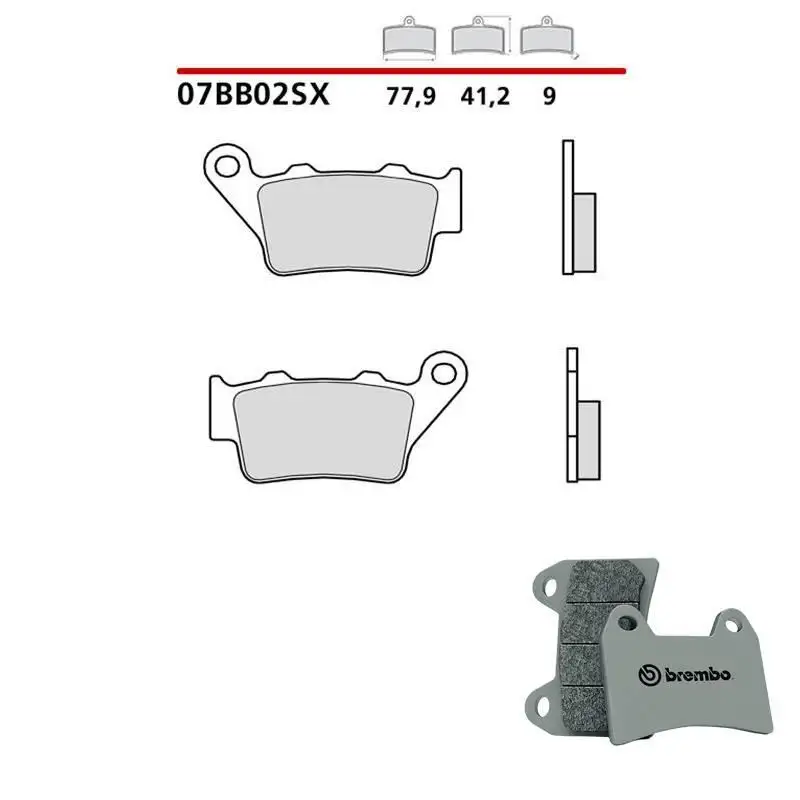 Pastiglie freno posteriori Brembo per ktm gs xc lc4 620 94-99 - Mescola SX sinterizzata 07BB02SX