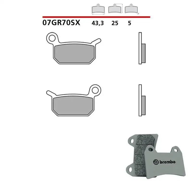 Pastiglie freno posteriori Brembo per ktm sx factory edition 50 2021 - Mescola SX sinterizzata 07GR70SX