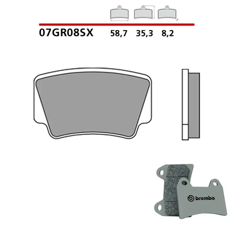 Pastiglie freno posteriori Brembo per ktm sx quad 450 08-10 - Mescola SX sinterizzata 07GR08SX