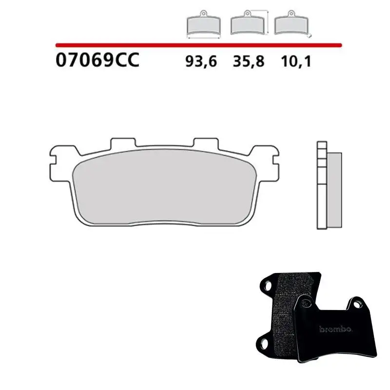 Pastiglie freno posteriori Brembo per Kymco Downtown 350 I ABS 15-20 - Mescola primo equipaggiamento Scooter 07069