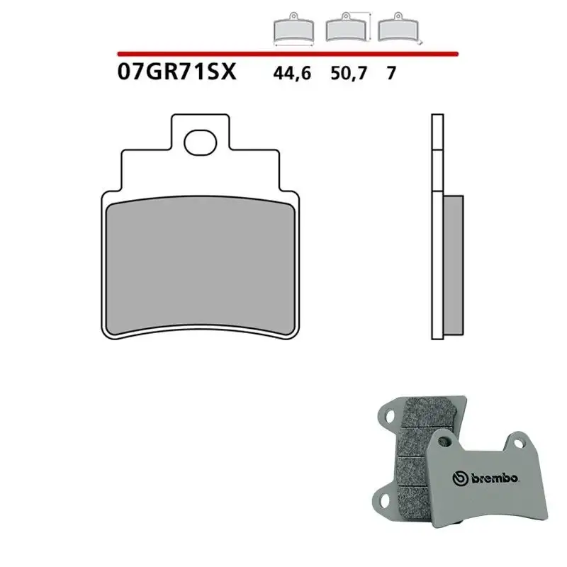 Pastiglie freno posteriori Brembo per kymco maxxer 300 06-16 - Mescola SX sinterizzata 07GR71SX