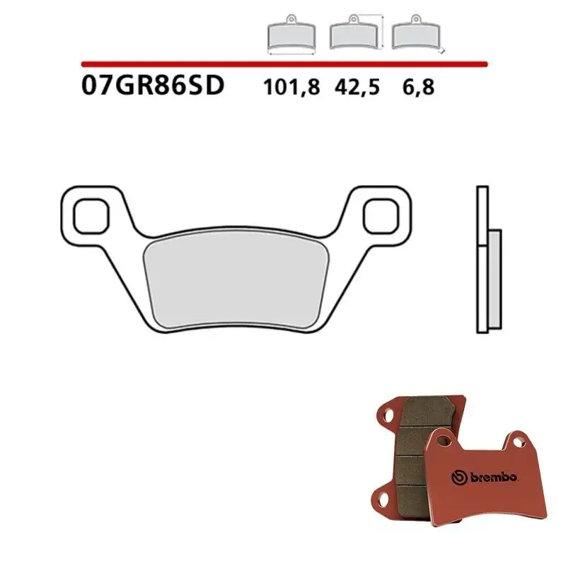 Pastiglie freno posteriori Brembo per kymco mxu i irs 500 09-14 - Mescola SD sinterizzata 07GR86SD