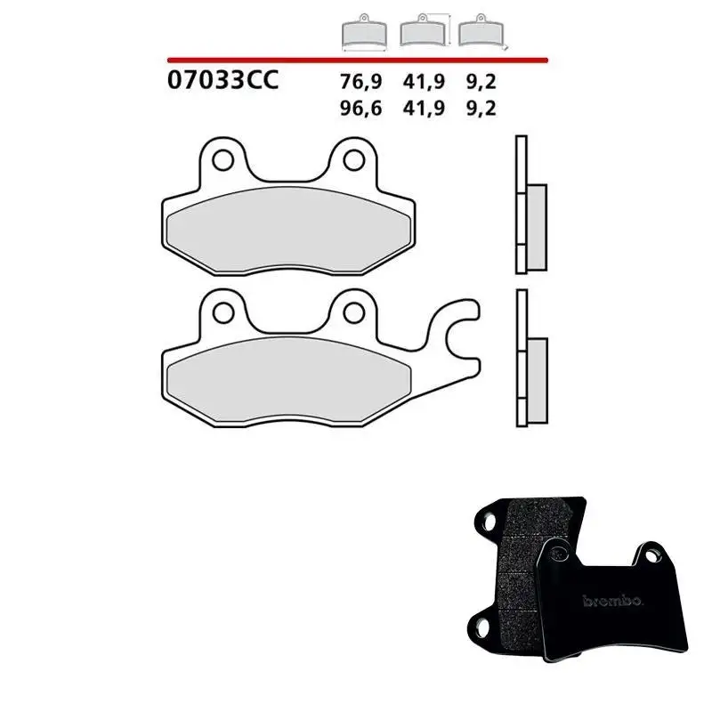 Pastiglie freno posteriori Brembo per Kymco Yup 250 03-06 - Mescola primo equipaggiamento Scooter 07033