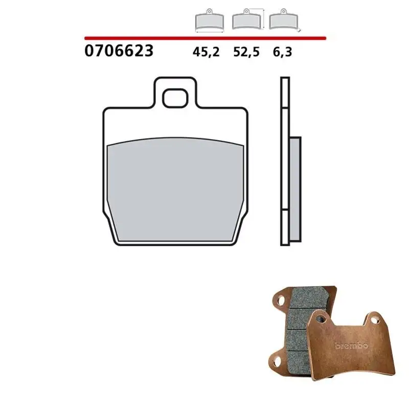 Pastiglie freno posteriori Brembo per mbk nitro 100 00-04 - Mescola primo equipaggiamento 0706623