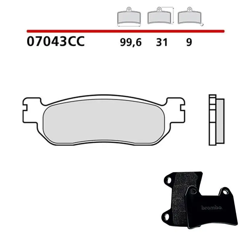 Pastiglie freno posteriori Brembo per mbk skyliner 250 98-02 - Mescola primo equipaggiamento Scooter 07043
