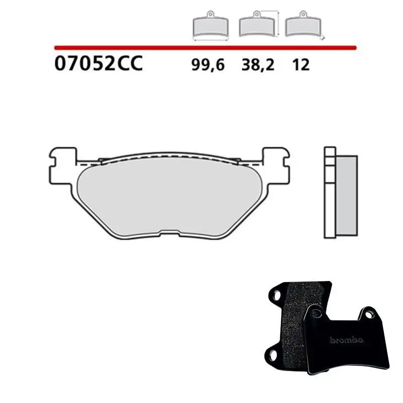 Pastiglie freno posteriori Brembo per mbk skyliner 400 2004 - Mescola Scooter carbon ceramica 07052