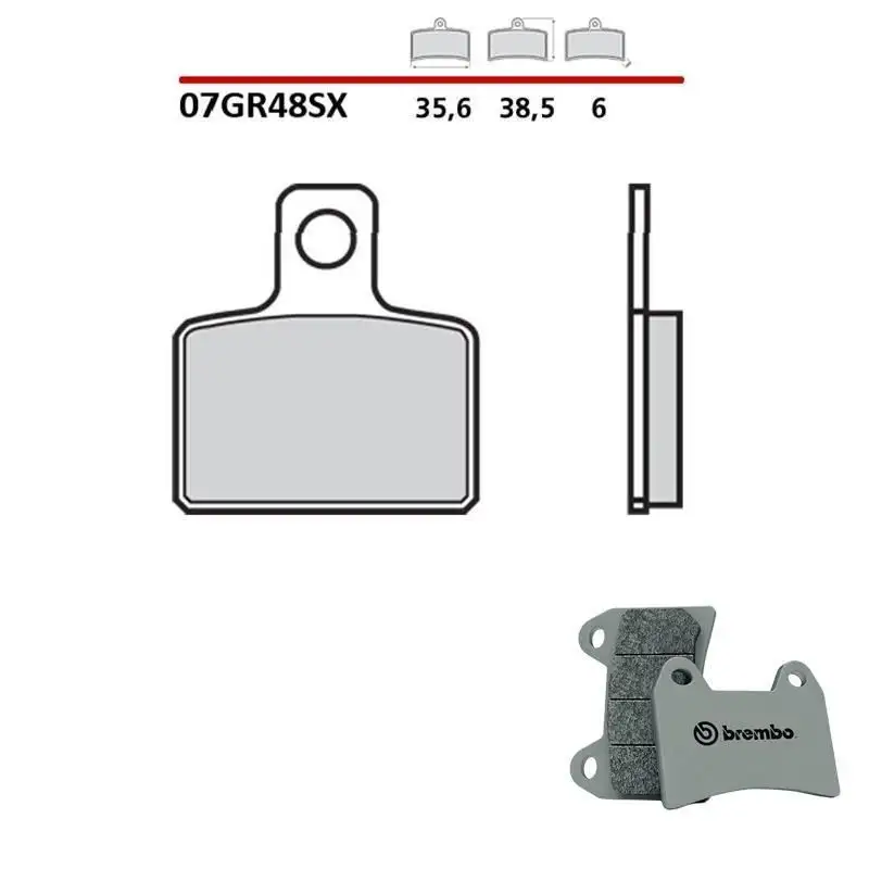 Pastiglie freno posteriori Brembo per montesa cota 315 r 250 01-04 - Mescola SX sinterizzata 07GR48SX