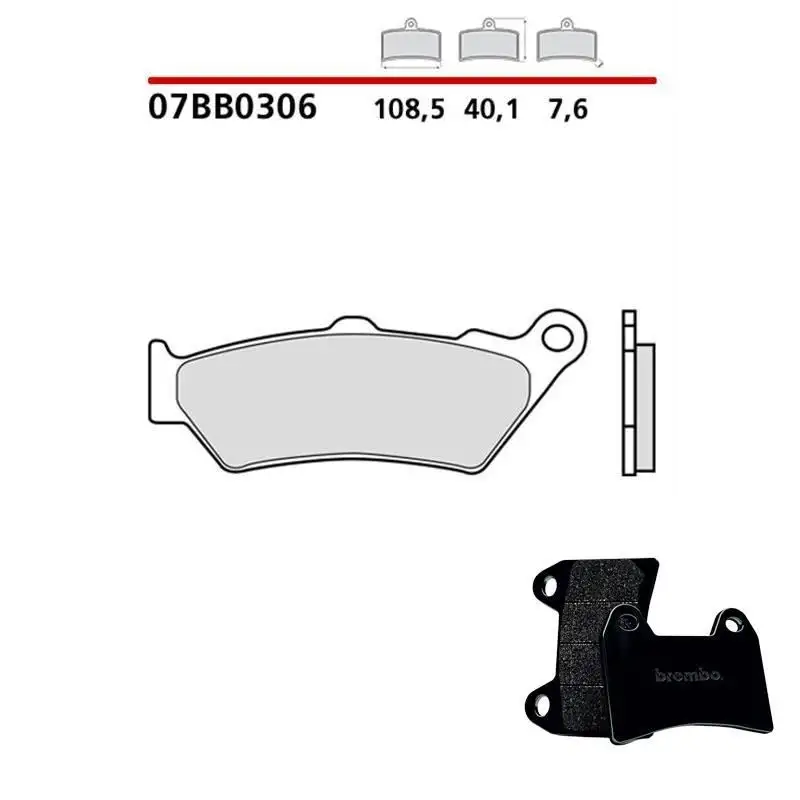 Pastiglie freno posteriori Brembo per moto guzzi california touring 1100 06-12 - Mescola primo equipaggiamento Carbon Ceramica 07BB0306