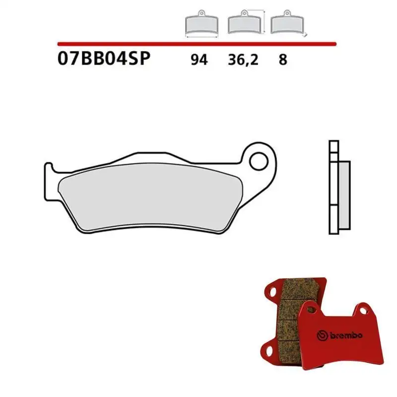 Pastiglie freno posteriori Brembo per Moto Guzzi Griso 850 06-11 - Mescola SP sinterizzata 07BB04SP