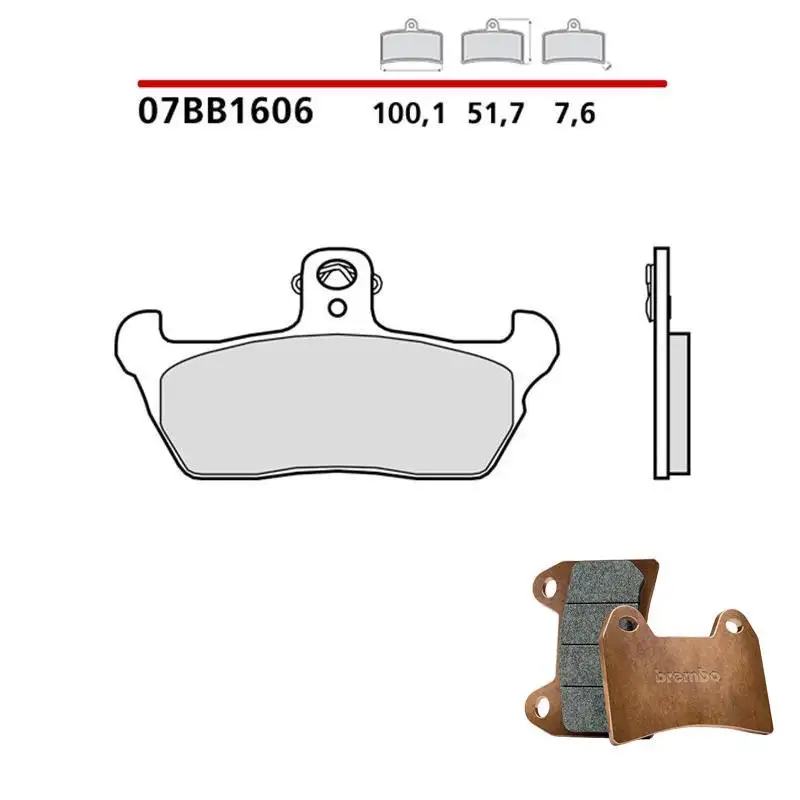 Pastiglie freno posteriori Brembo per Moto Guzzi Quota 1000 92-95 - Mescola primo equipaggiamento 07BB1606