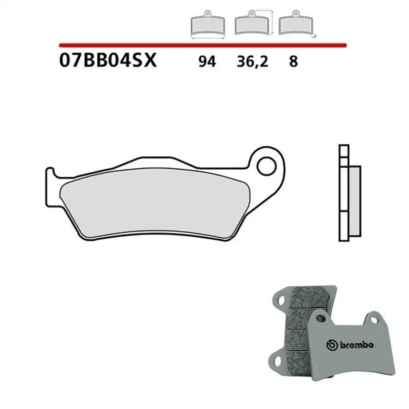 Pastiglie freno posteriori Brembo per Moto Guzzi Stelvio 1000 2024 - Mescola SX sinterizzata 07BB04SX
