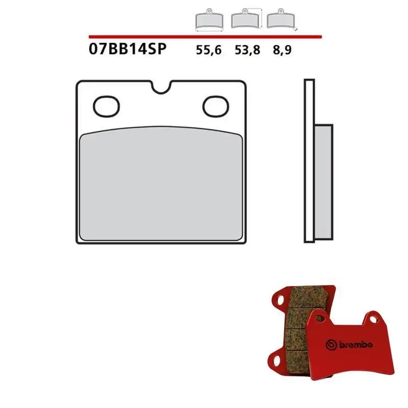 Pastiglie freno posteriori Brembo per moto guzzi t5 nt 850 84-89 - Mescola SP sinterizzata 07BB14SP