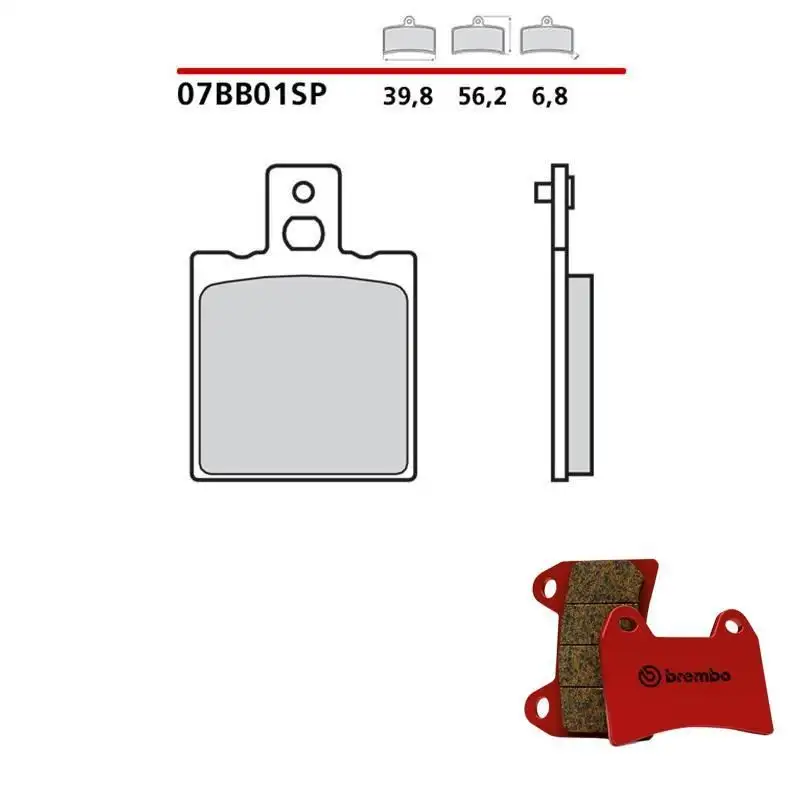 Pastiglie freno posteriori Brembo per moto guzzi v11 coppa italia 1100 03-05 - Mescola SP sinterizzata 07BB01SP