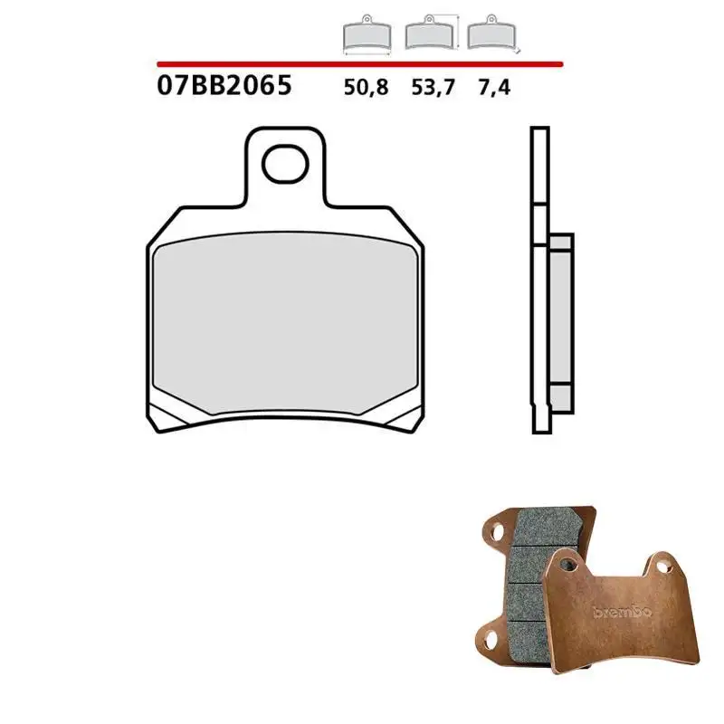 Pastiglie freno posteriori Brembo per Moto Morini Corsaro 1200 05-11 - Mescola primo equipaggiamento SINTERIZZATA 07BB2065