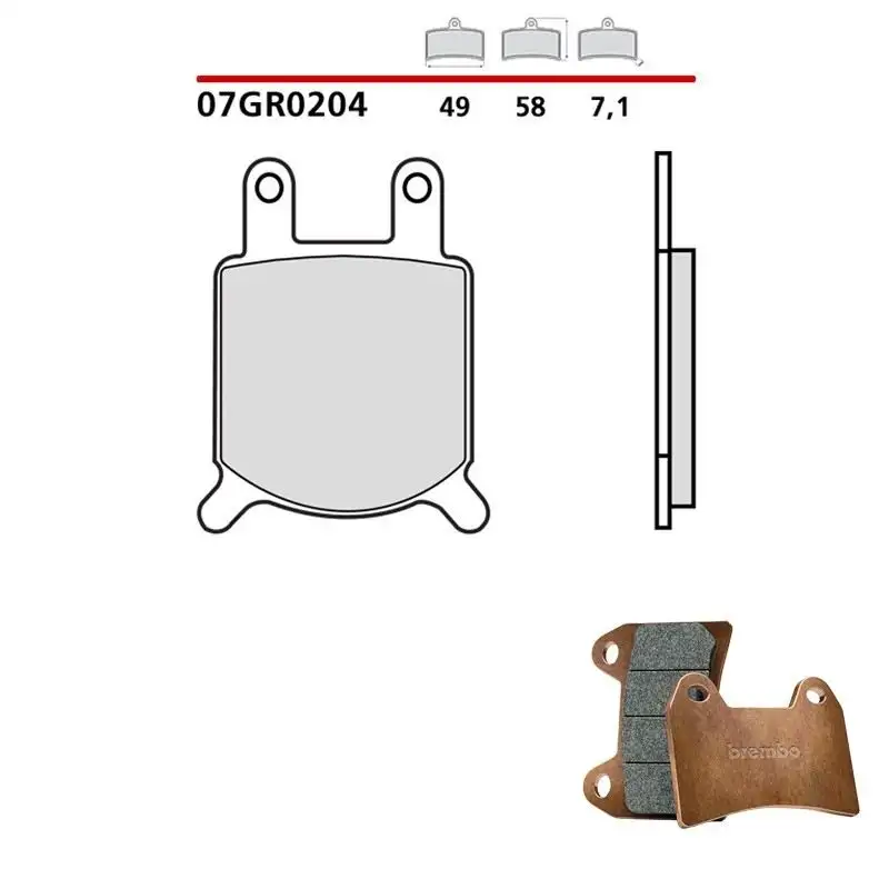 Pastiglie freno posteriori Brembo per moto morini sport 350 1980 - Mescola primo equipaggiamento 07GR0204