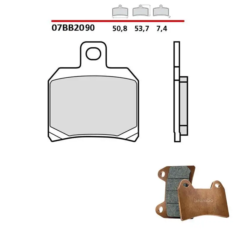 Pastiglie freno posteriori Brembo per MV Agusta Dragster 800 14-16 - Mescola primo equipaggiamento 07BB2090