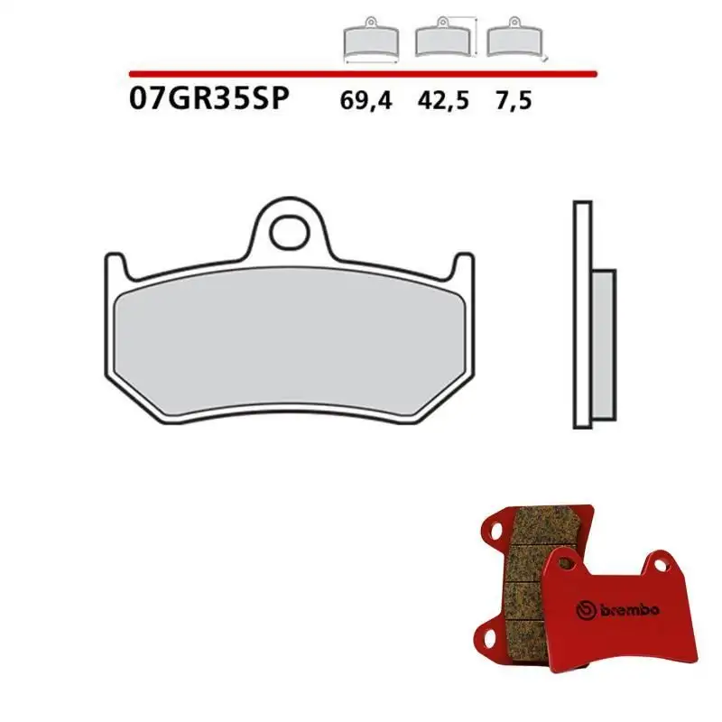 Pastiglie freno posteriori Brembo per mv agusta f4 spr 750 03-05 - Mescola SP sinterizzata 07GR35SP