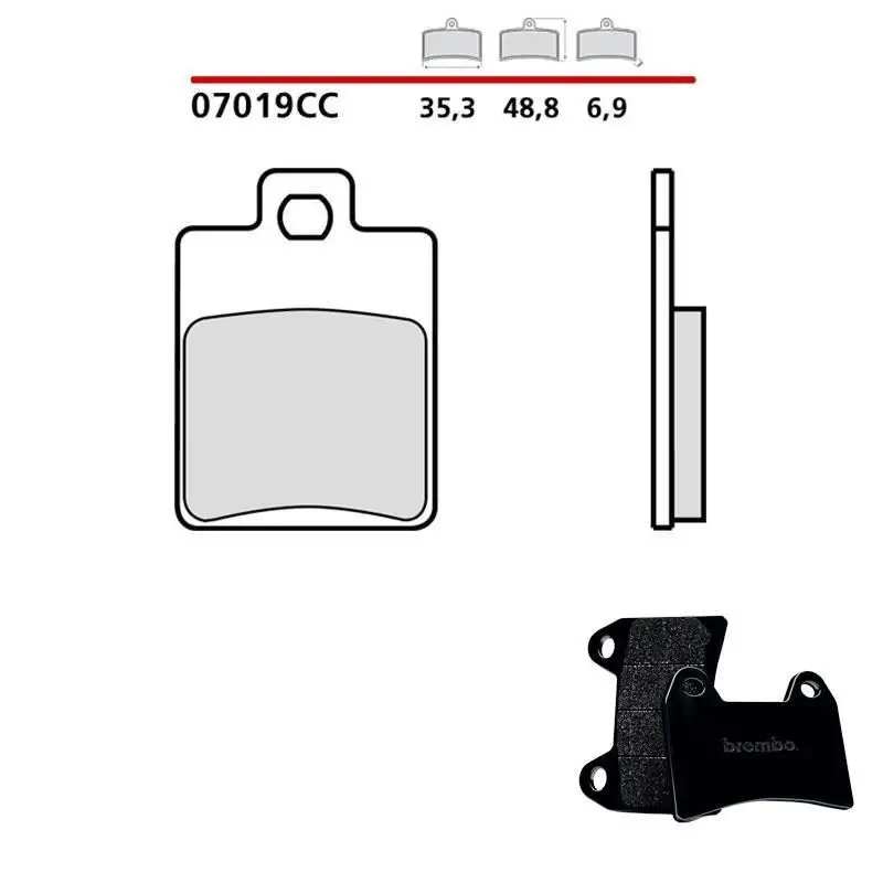 Pastiglie freno posteriori Brembo per peugeot belville allure 200 18-19 - Mescola primo equipaggiamento Scooter 07019