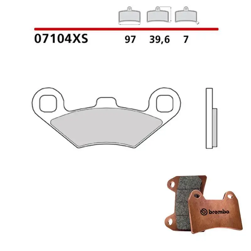 Pastiglie freno posteriori Brembo per Peugeot Metropolis 400 13-17 - Mescola Scooter XS sinterizzata 07104XS