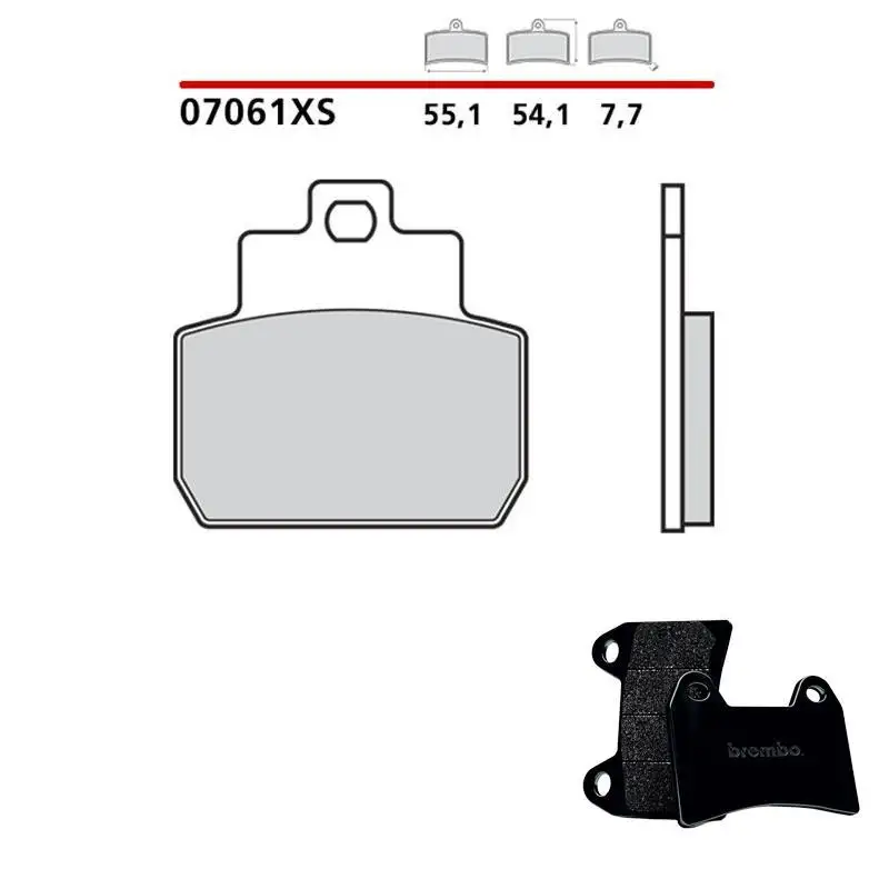 Pastiglie freno posteriori Brembo per Piaggio MP3 125 06-08 - Mescola primo equipaggiamento Scooter 07061