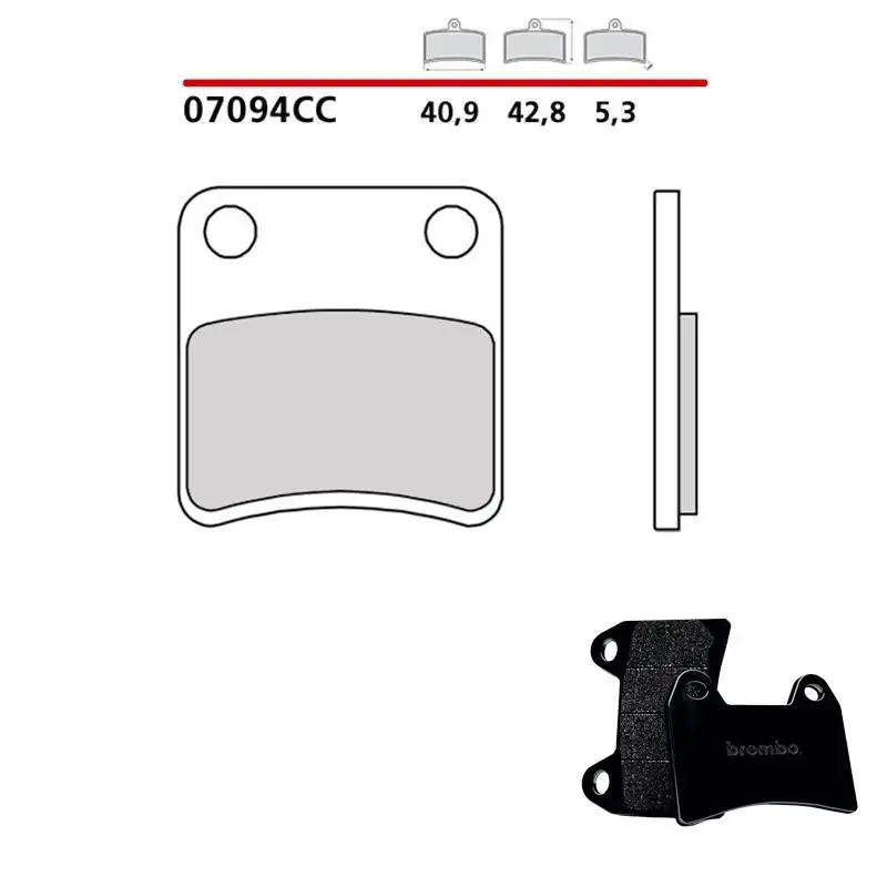 Pastiglie freno posteriori Brembo per Piaggio MP3 250 06-08 - Mescola Scooter carbon ceramica 07094CC
