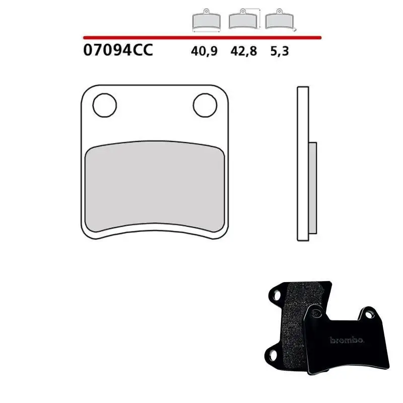 Pastiglie freno posteriori Brembo per piaggio mp3 rl sport - business 500 11-12 - Mescola Scooter carbon ceramica 07094CC