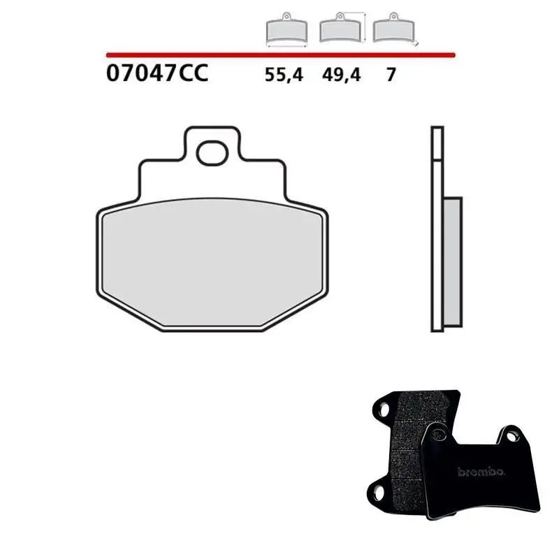 Pastiglie freno posteriori Brembo per piaggio vespa gts 4t euro 4 abs 150 16-17 - Mescola primo equipaggiamento Scooter 07047