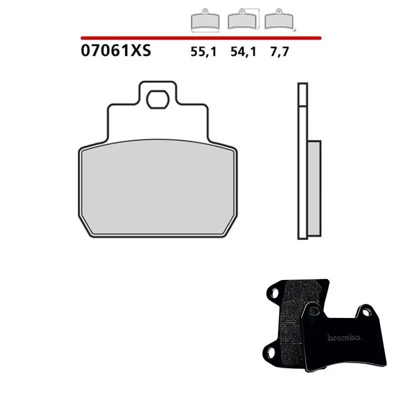 Pastiglie freno posteriori Brembo per piaggio x8 premium euro 2 125 2006 - Mescola primo equipaggiamento Scooter 07061