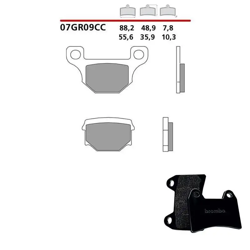 Pastiglie freno posteriori Brembo per rieju mrt 50 09-17 - Mescola Scooter carbon ceramica 07GR09CC