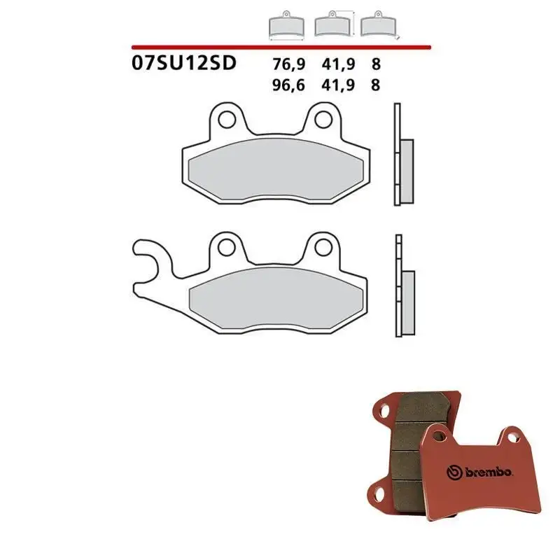 Pastiglie freno posteriori Brembo per triumph bonneville t100 black abs 900 17-22 - Mescola SD sinterizzata 07SU12SD